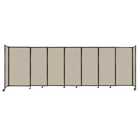 Versare StraightWall Sliding Portable Partition 15'6" x 5' Sand Fabric 1460718
